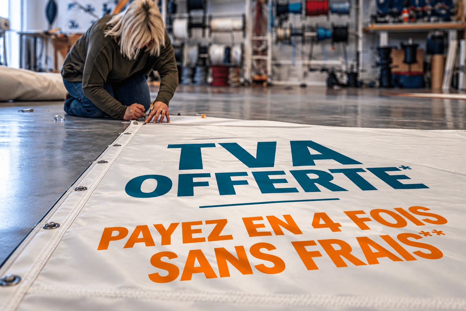 TVA offerte et 4 fois sans frais – Sea Horse Voilerie Fabrication d’une voile Sea Horse avec TVA offerte et règlement en 4 fois sans frais